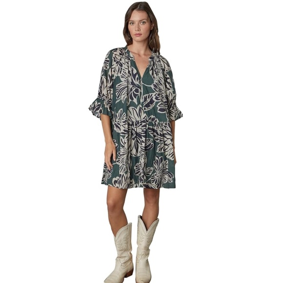 VELVET by GRAHAM & SPENCER | Layne Printed Silk Cotton Voile Dress - Picture 4 of 6